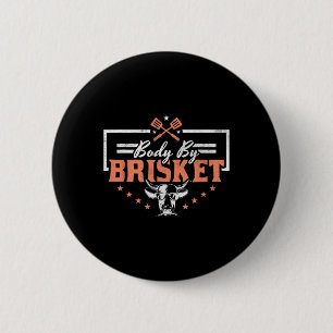 Körper Durch Brisket Bbq Lustige Kuh  Button