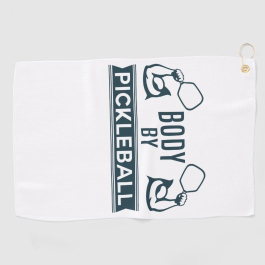 "Körper durch Pickleball" Microfiber Tuch (Horizontal)