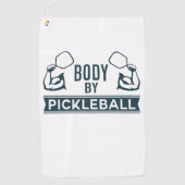 "Körper durch Pickleball" Microfiber Tuch (Vorderseite)