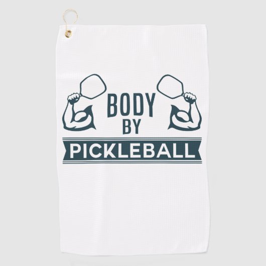 "Körper durch Pickleball" Microfiber Tuch (Vorderseite)