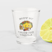 Körper durch Tacos & Tequila | Lustiger Taco Schnapsglas (Vorderseite)
