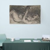 Körper eines Mannes, der einen Schädel hält (von A Banner (Messeveranstaltung)