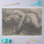 Körper eines Mannes, der einen Schädel hält (von A Seidenpapier (Basteln)