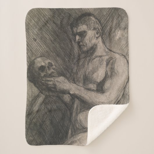 Körper eines Mannes, der einen Schädel hält (von A Sherpadecke (Vorderseite)