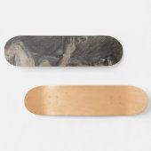 Körper eines Mannes, der einen Schädel hält (von A Skateboard (Horizontal)