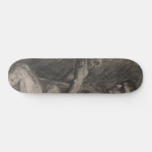 Körper eines Mannes, der einen Schädel hält (von A Skateboard (Horizontal)