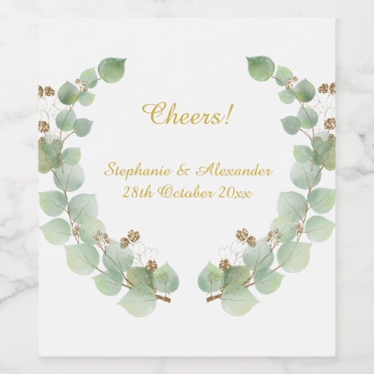 KÖRPER-GOLD-PERSONALISIERTES WEINETIKETT (Einzelnes Label)