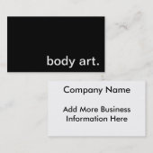 Körper-Kunst-Visitenkarte Visitenkarte (Vorne/Hinten)