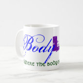 Körper-Leben-Tasse Kaffeetasse (Vorderseite Links)