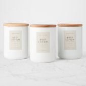Körper Lotion Leinen Etikett (Flaschen)