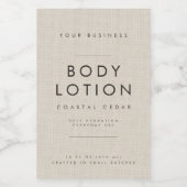 Körper Lotion Leinen Etikett (Einzelnes Label)