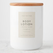 Körper Lotion Leinen Etikett (Vorderseite)