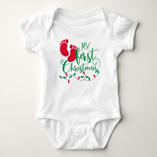 Körper-Shirt des Babys erstes Weihnachts Baby Strampler (Vorderseite)