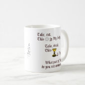 Körper und Blut Kaffeetasse (VorderseiteRechts)