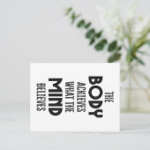 Körper und Geist Postkarte (Stehend Vorderseite)