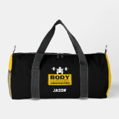 Körper unter Konstruktion Benutzerdefinierter Name Duffle Bag (Rückseite)