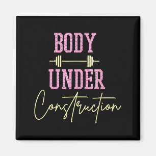 Körper unter Konstruktion Lustige Motivations-Work Magnet