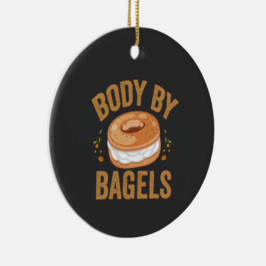 Körper von Bagels Funny jüdisch Hanukkah Donut Ges Keramik Ornament (Rechts)