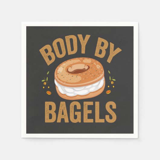 Körper von Bagels Funny jüdisch Hanukkah Donut Ges Serviette (Vorderseite)