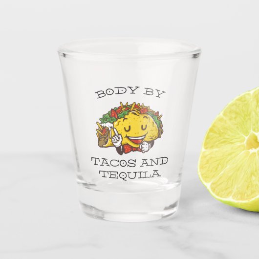 Körper von Tacos & Tequila | Funny Taco Schnapsglas (Vorderseite)