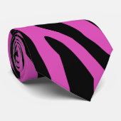 KÖRPER-WARNPINK UND SCHWARZER TIERDRUCKPATTER KRAWATTE (Gerollt)