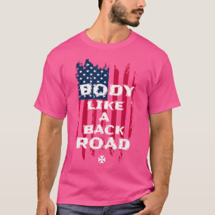 Körper wie eine Coole amerikanische Fahne hinter d T-Shirt