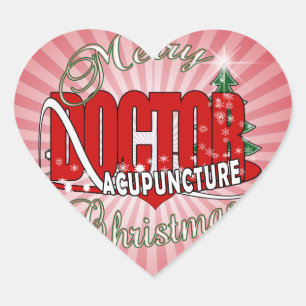 KÖRPERAKUPUNKTUR NUR WEIHNACHTEN Herz-Aufkleber