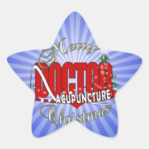 KÖRPERAKUPUNKTUR NUR WEIHNACHTEN Stern-Aufkleber