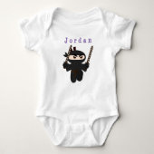 Körperanzug lustig , ninja 01 . Baby Bodysuit Baby Strampler (Vorderseite)