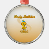 Körperbaukichle Silbernes Ornament (Vorne)