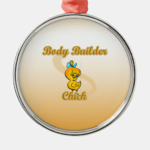 Körperbaukichle Silbernes Ornament