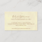 Körperbildhauer, der den ästhetischen Arzt in Gold Visitenkarte (Rückseite)