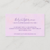 Körperbildhauer, der einen ästhetischen Arzt bzw. Visitenkarte (Rückseite)