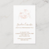 Körperbildhauer, die einen Wellness-Center halten Visitenkarte (Rückseite)