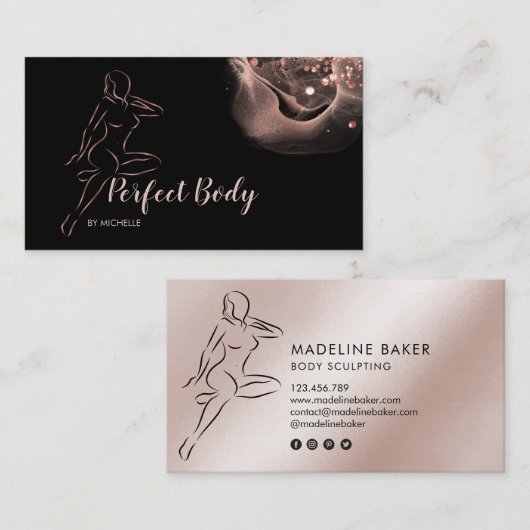 Körperbildhauer-Trainer Visitenkarte (Vorne/Hinten)