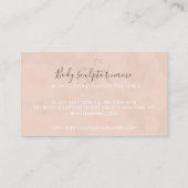 Körperbildhauer - Wellness-Center-Ästhetikerin tan Visitenkarte (Rückseite)