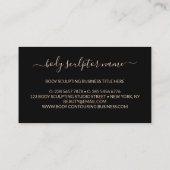 Körperbildhauerei, ästhetisch visitenkarte (Rückseite)