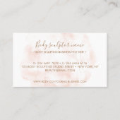 Körperbildhauerei, die die Treue des Wellness-Cent Visitenkarte (Rückseite)