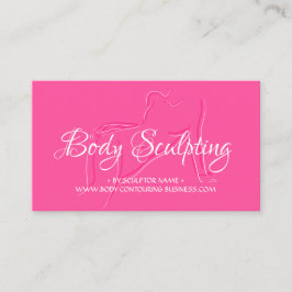 Körperbildhauerei für Frauen Hautneon pink Visitenkarte
