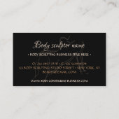 Körperbildhauerei für Wellness-Center-Skizze Visitenkarte (Rückseite)