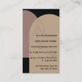 Körperbildhauerei Konturspritze Tan Schönheitsfuß Visitenkarte (Rückseite)