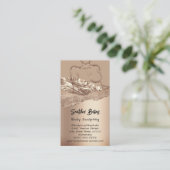 Körperbildhauerei Kosmetik Logo QR Code Rose Gold Visitenkarte (Stehend Vorderseite)