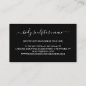 Körperbildhauerei - moderne Ästhetik Visitenkarte (Rückseite)