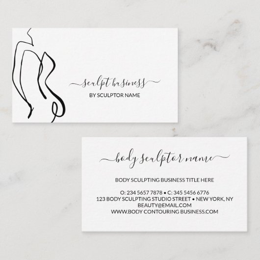 Körperbildhauerei Visitenkarte (Vorne/Hinten)
