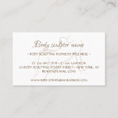 Körperbildhauerin in Wellness-Center Visitenkarte (Rückseite)