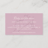 Körperbildhauerin mit rötlich-rosa Wellness-Center Visitenkarte (Rückseite)