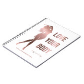 Körperbildhauerkörper, die den Wellness-Center prä Notizblock (Linke Seite)