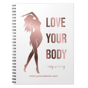 Körperbildhauerkörper, die den Wellness-Center prä Notizblock