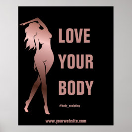 Körperbildhauerkörper, die die Fitness des Wellnes Poster