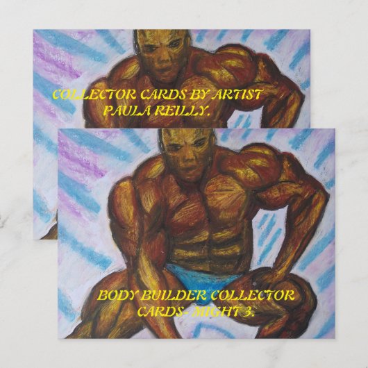 KÖRPERBUILDER SAMMLER KARTEN VON PAULA REILLY. (Vorne/Hinten)